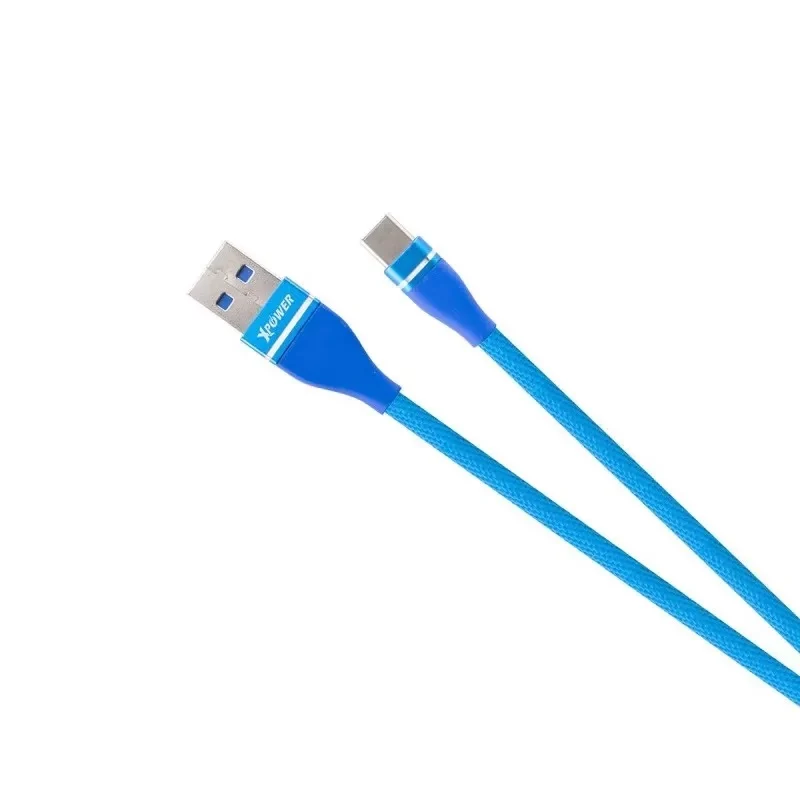 XPower USB AM to Type-C Fabric Braided 3A 1m FBC-100 (Blue)