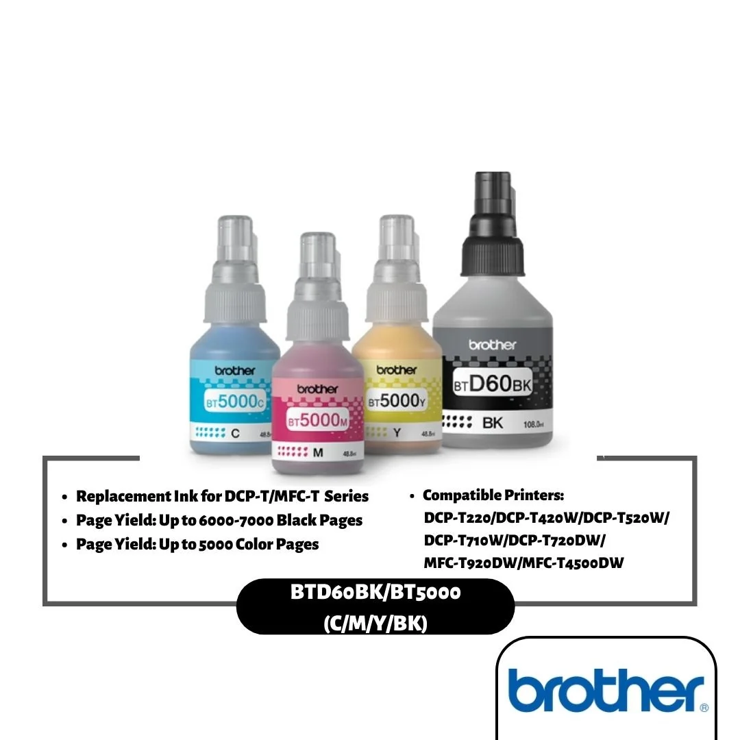 Brother BTD60BK/BT5000 Ink Cartridge (Black/Cyan/Magenta/Yellow)
