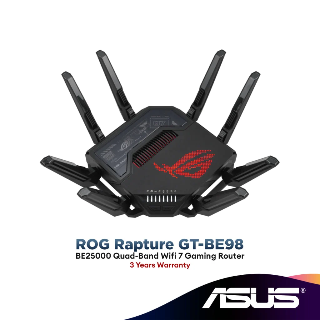 Asus ROG Rapture BE25000 Quad-Band Wifi 7 GT-BE98 Gaming Router