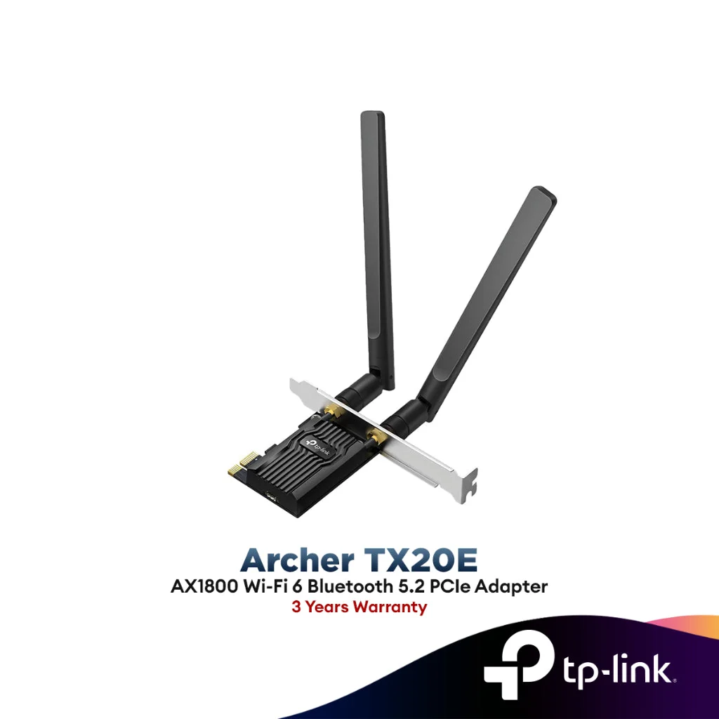 TP-Link Archer TX20E AX1800 Wi-Fi 6 Bluetooth 5.2 PCIe Adapter