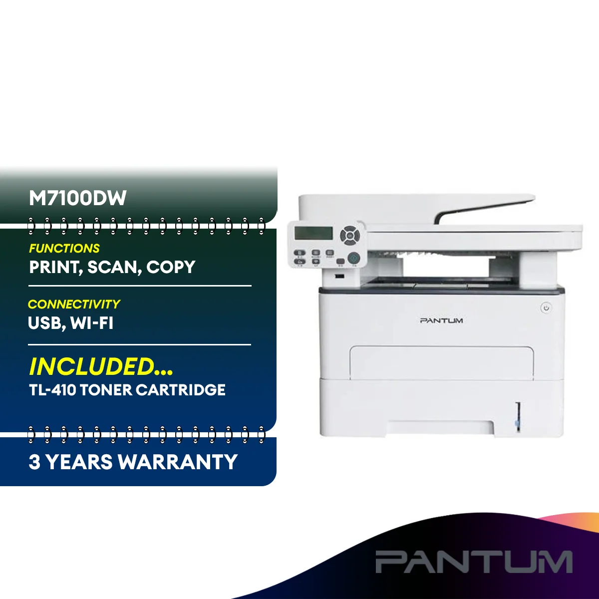 Pantum M7100DW Monochrome Laser Printer