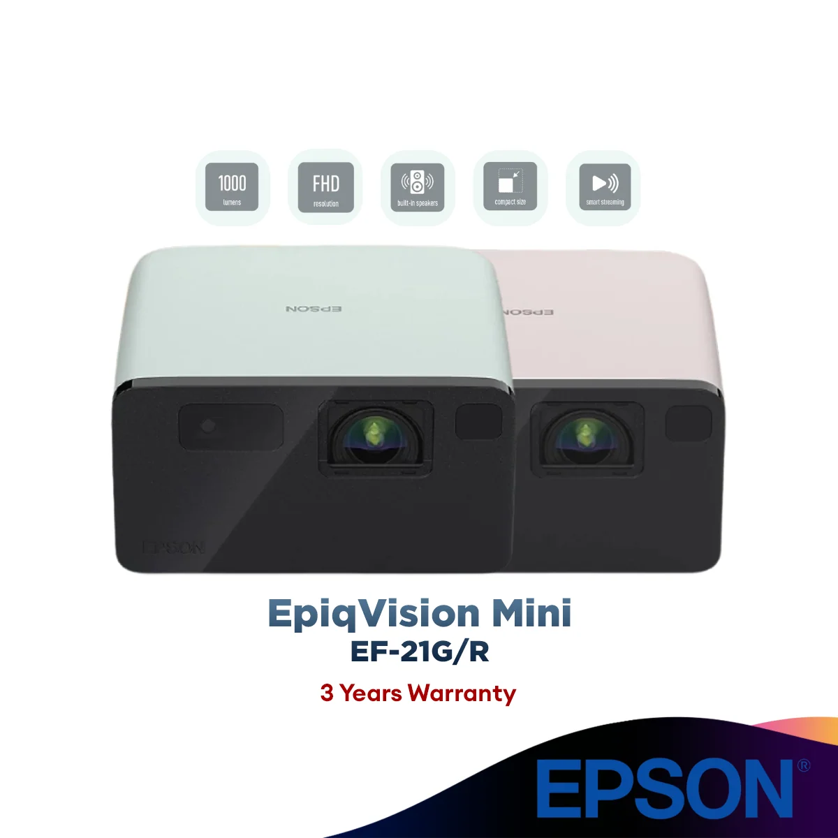 Epson EpiqVision Mini EF-21G/R Smart Lifestyle Home Projector