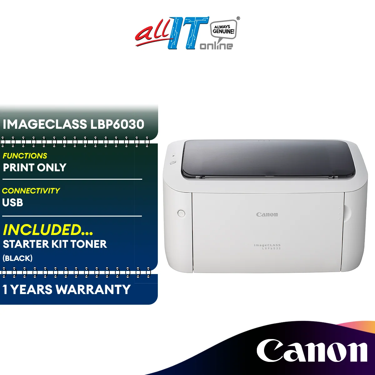 Canon ImageClass LBP6030 Laser Shot Printer