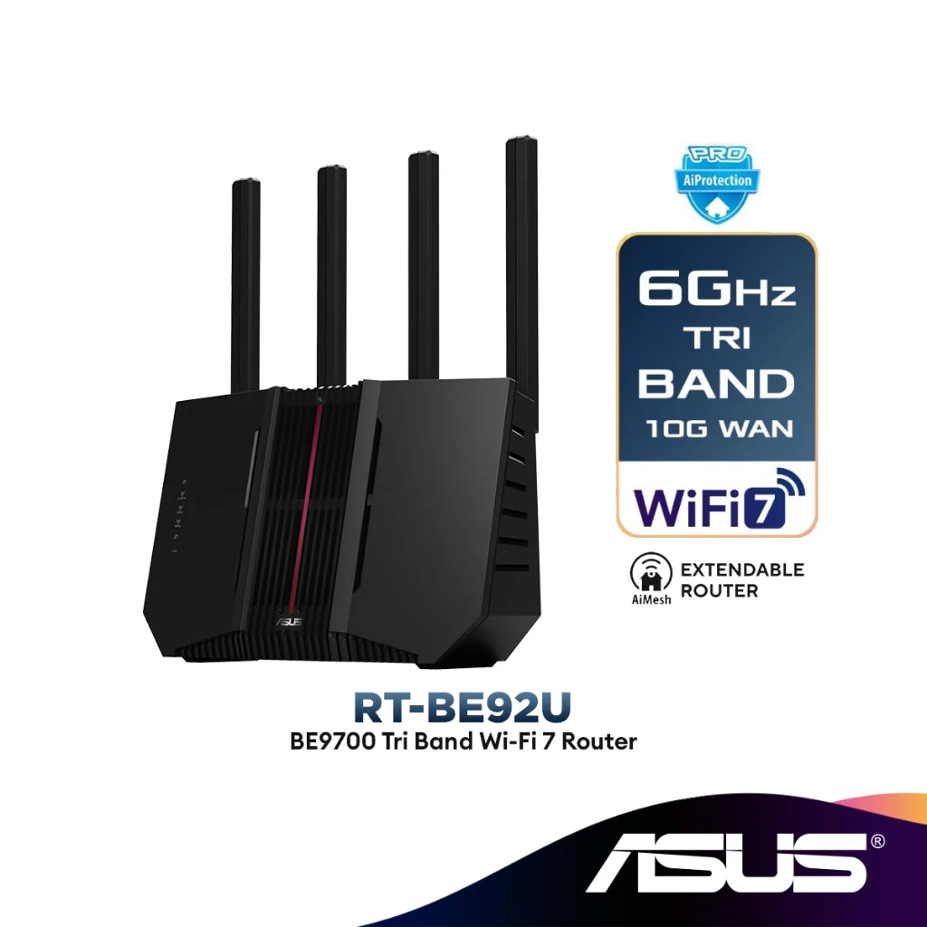 Asus RT-BE92U Tri Band Wifi 7 BE9700 Router