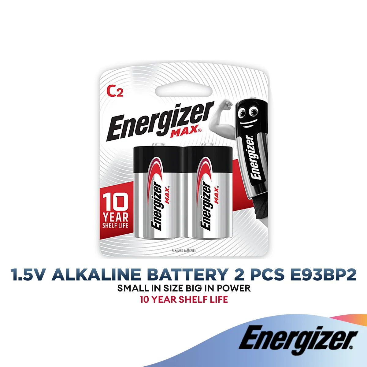Energizer 2xC 1.5v E93BP2 | Alkaline Battery