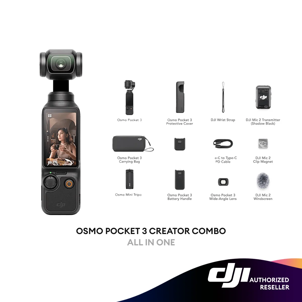 DJI Osmo Pocket 3 - Handheld | Vlogging Camera with 1-Inch CMOS & 4K/120fps Video | 2" Rotatable Touchscreen | Horizontal-Vertical Switching