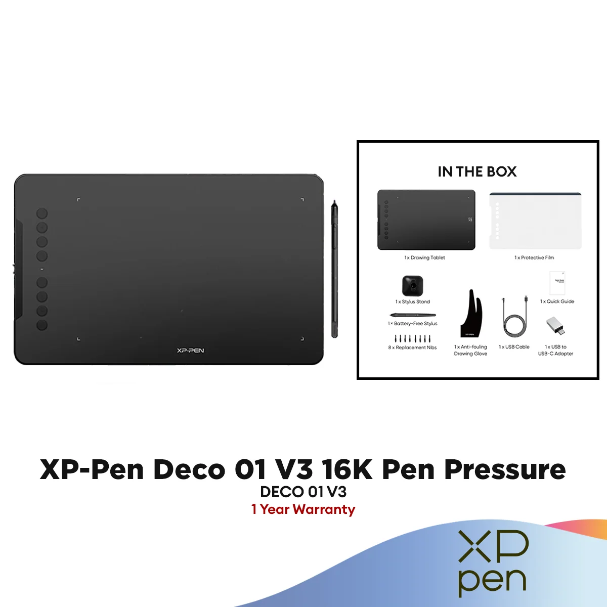 XP-Pen Deco 01 V3 16K Pen Pressure Drawing Tablet | Student & Designer Drawing Tablet