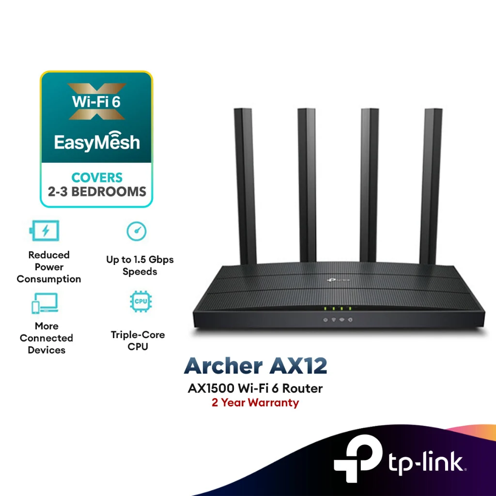TP-LINK Archer AX12 AX1500 Gigabit Wireless WiFi 6 Router Replacement Next-Gen 1.5 Gbps Speeds by Archer AX10