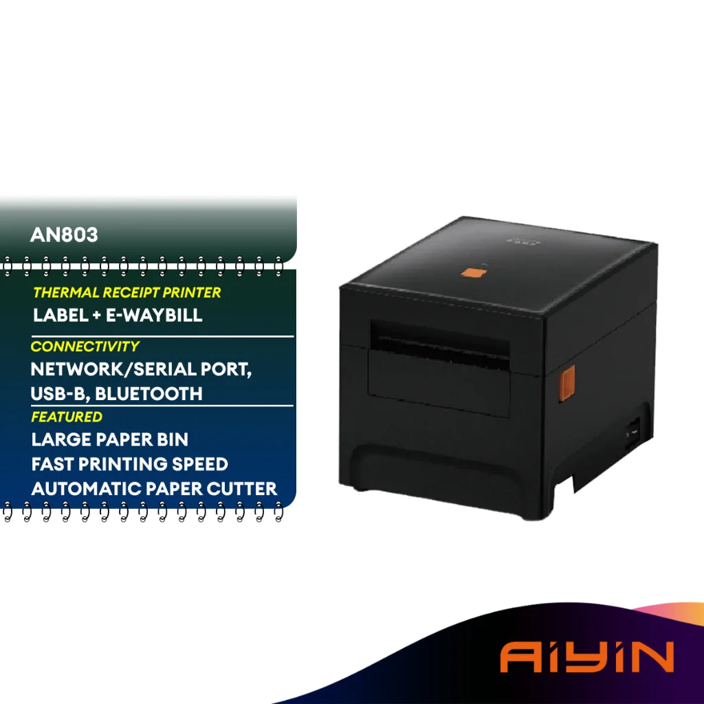 AiYin Thermal Receipt Printer 203dpi IP348A/AN803 (USB+Ethernet+COM+Cash drawer)