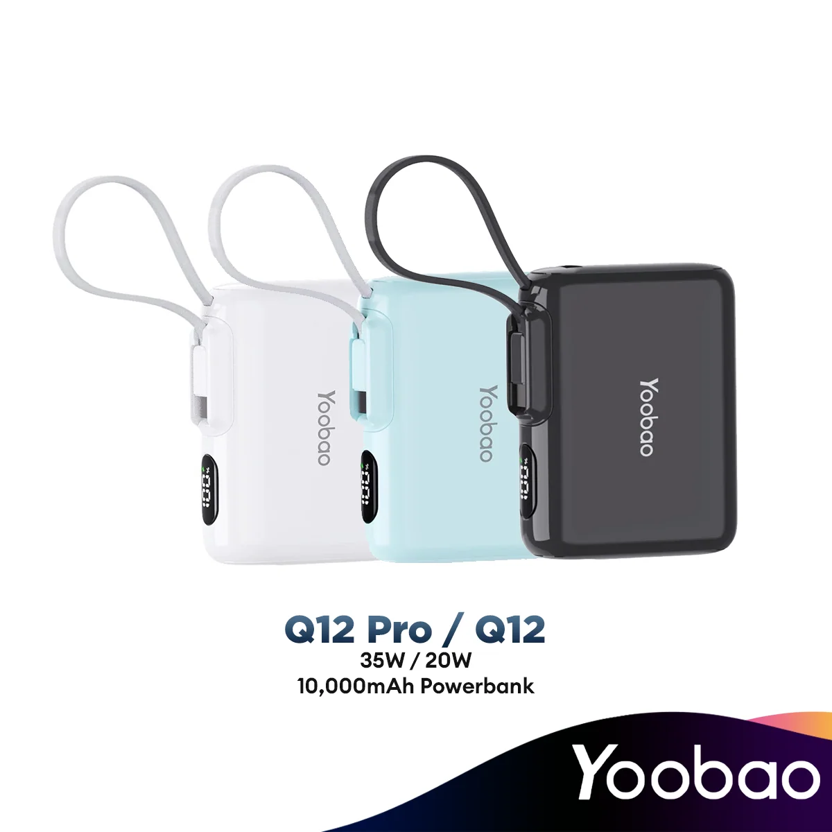 YooBao Q12 Pro 35W | LD10 22.5W 10000mAh Quick Charging Type-C Cable PowerBank