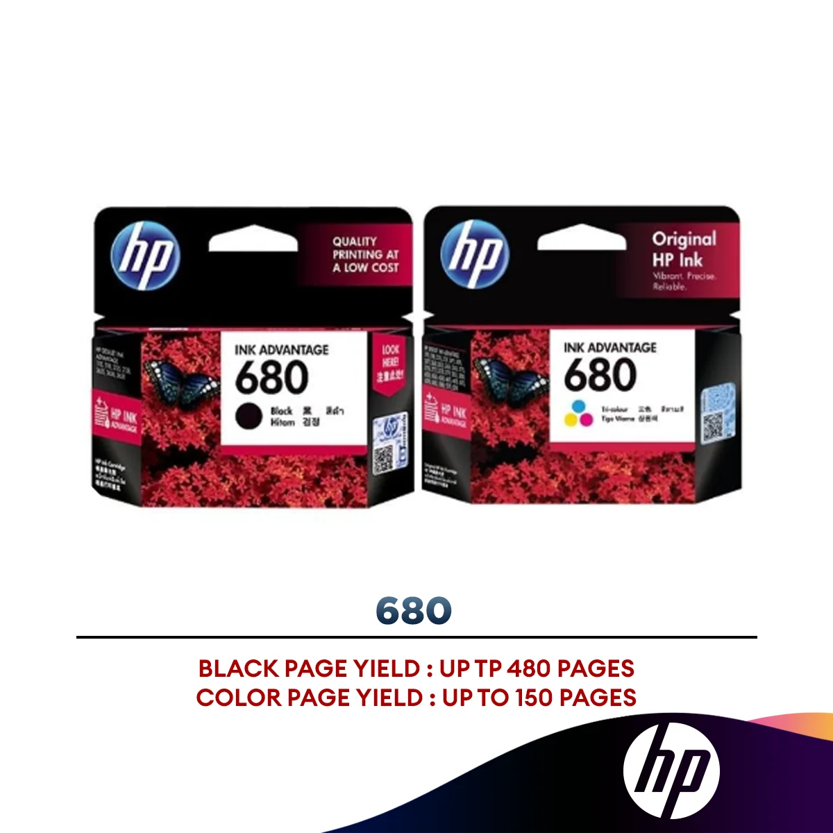 HP 680 Ink Cartridge (Black/Color)