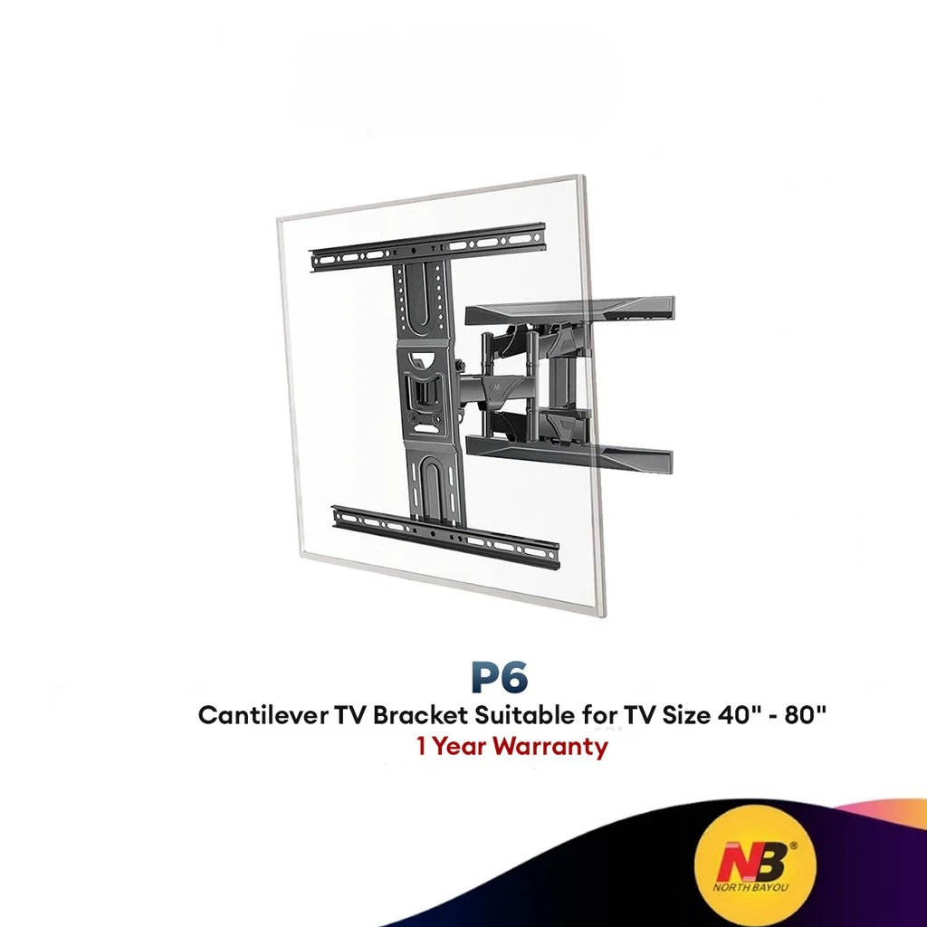 NB North Bayou P6 Cantilever TV Bracket Suitable for TV Size 40" - 80"