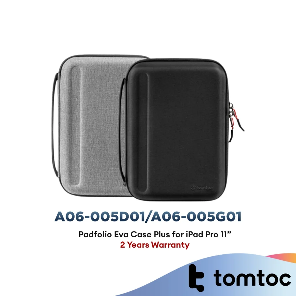Tomtoc Smart Padfolio Eva Case Plus for iPad Pro 11inch (A06-005)(Black/Grey)