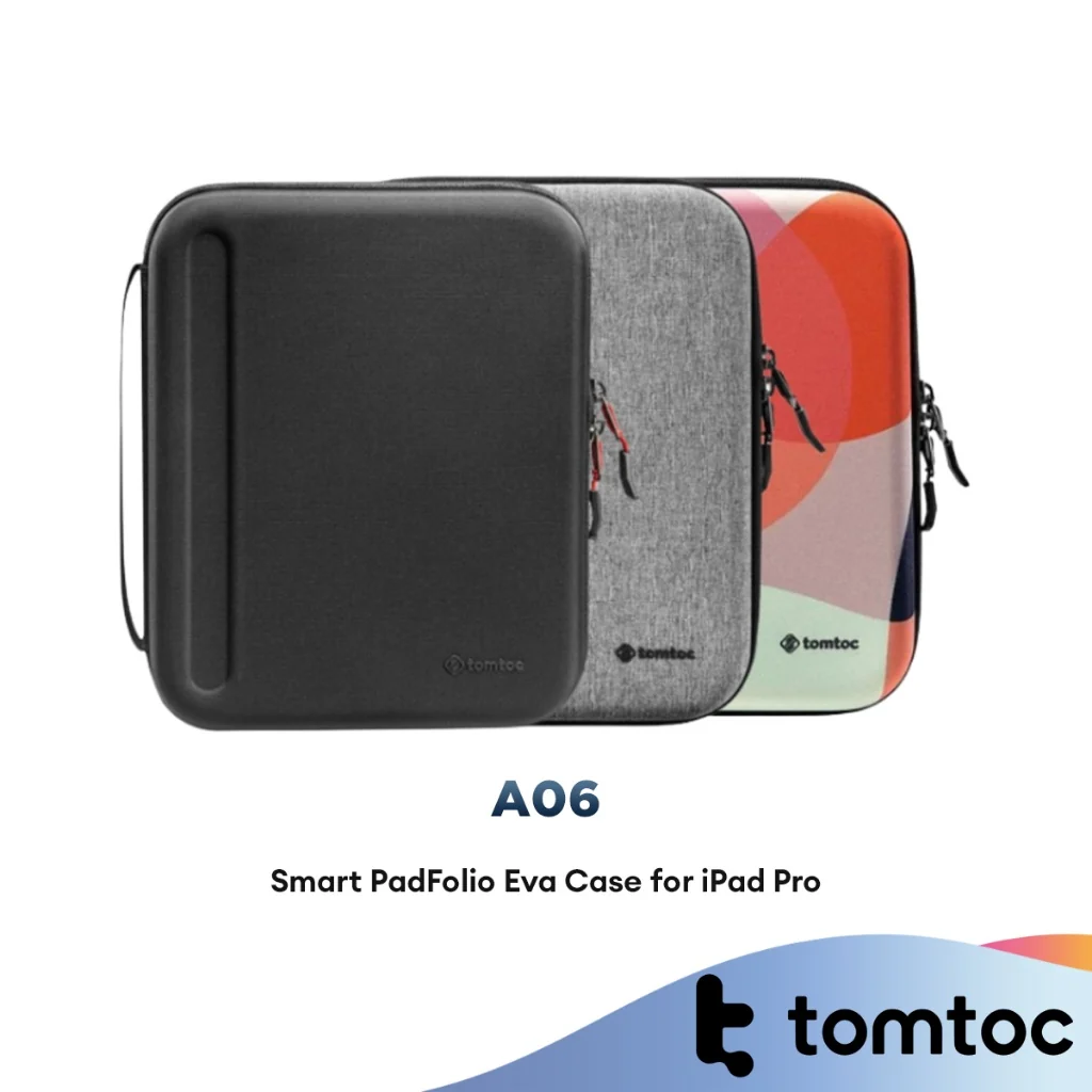 Tomtoc Smart PadFolio Eva Case for iPad Pro (12.9") A06-004 (Black)
