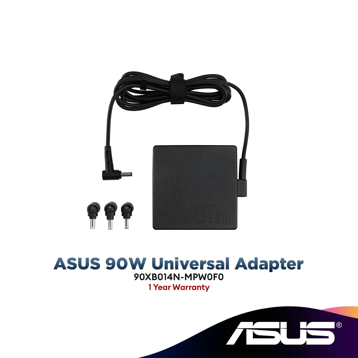 ASUS 90W Universal Adapter Compact Laptop Charger Travel-friendly 90XB014N-MPW0F0