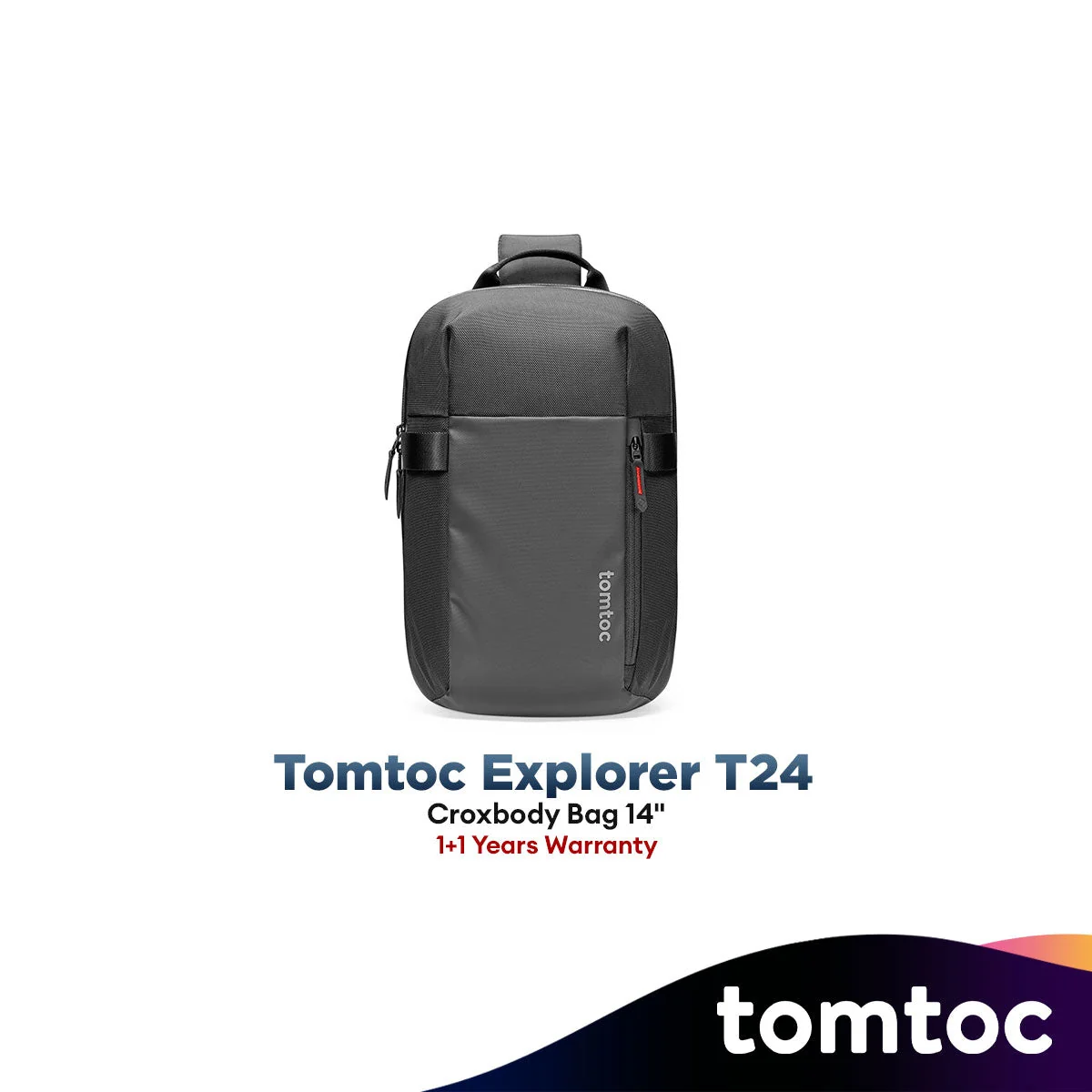 Tomtoc T24 Explorer Croxbody Bag 14" - Black