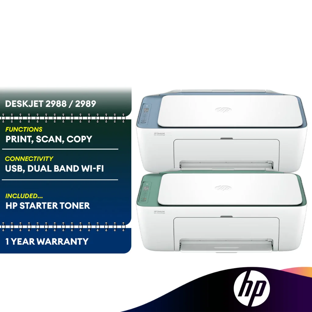 HP Deskjet 2988 / 2989 All-in-One Printer | Print Scan Copy | Wireless WiFi