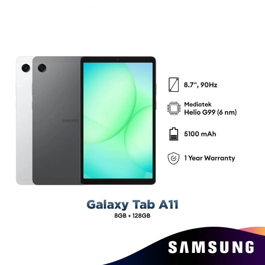 Samsung Galaxy Tab A11 8.7" Display 90Hz WiFi / LTE Tablet (8GB RAM + 128GB ROM)