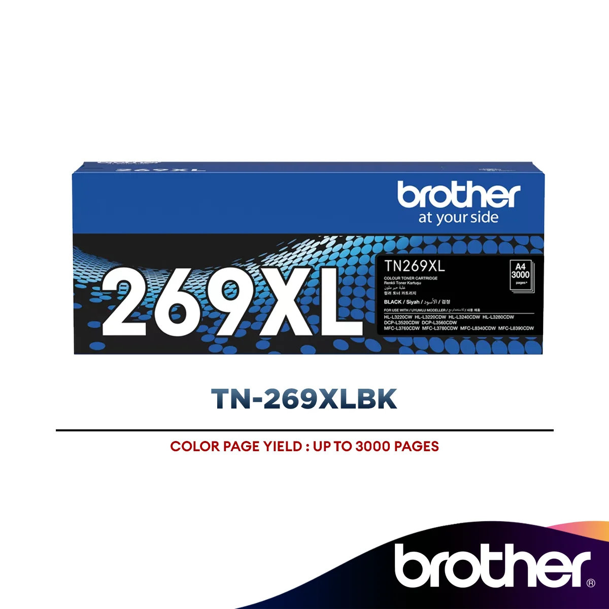 Brother TN-269XLBK Toner Cartridge - Black/Cyan/Magenta/Yellow