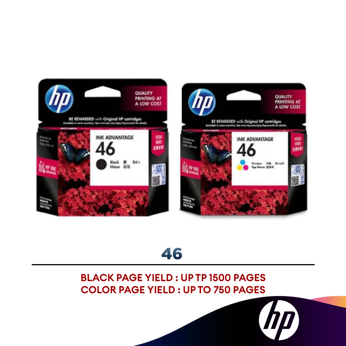 HP 46 Ink Cartridge (Black/Color)