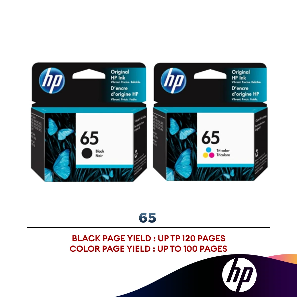 HP 65 Ink Cartridge (Black/Color)