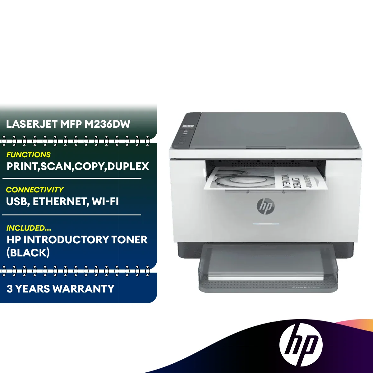 HP M236DW Mono Wireless LaserJet MFP Printer