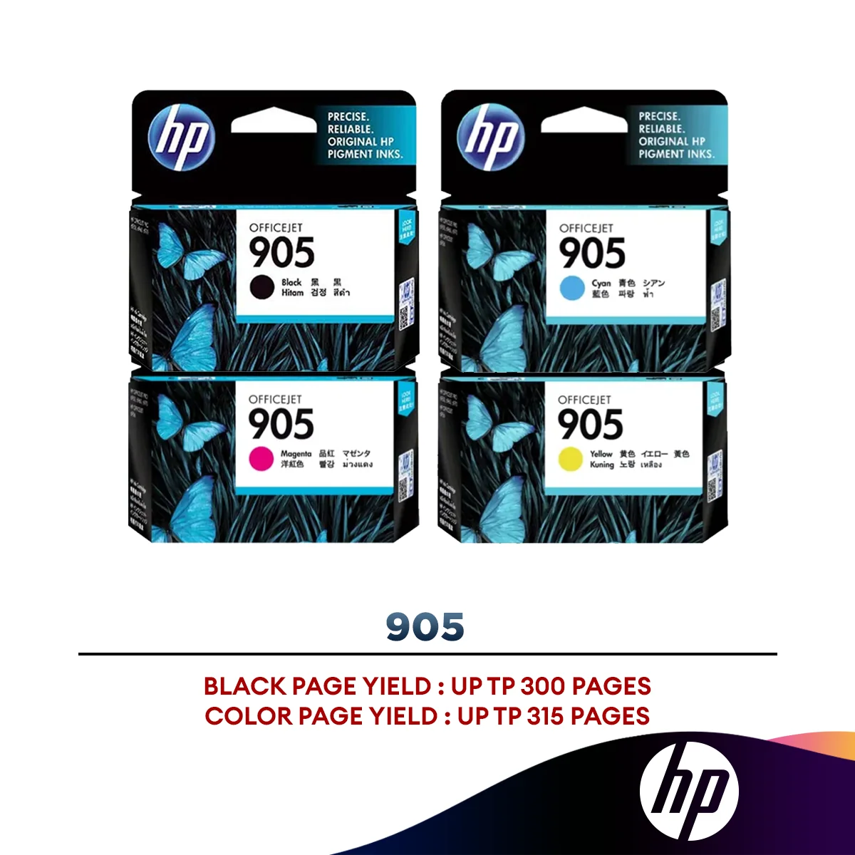 HP 905 Ink Cartridge (Black/Cyan/Magenta/Yellow)