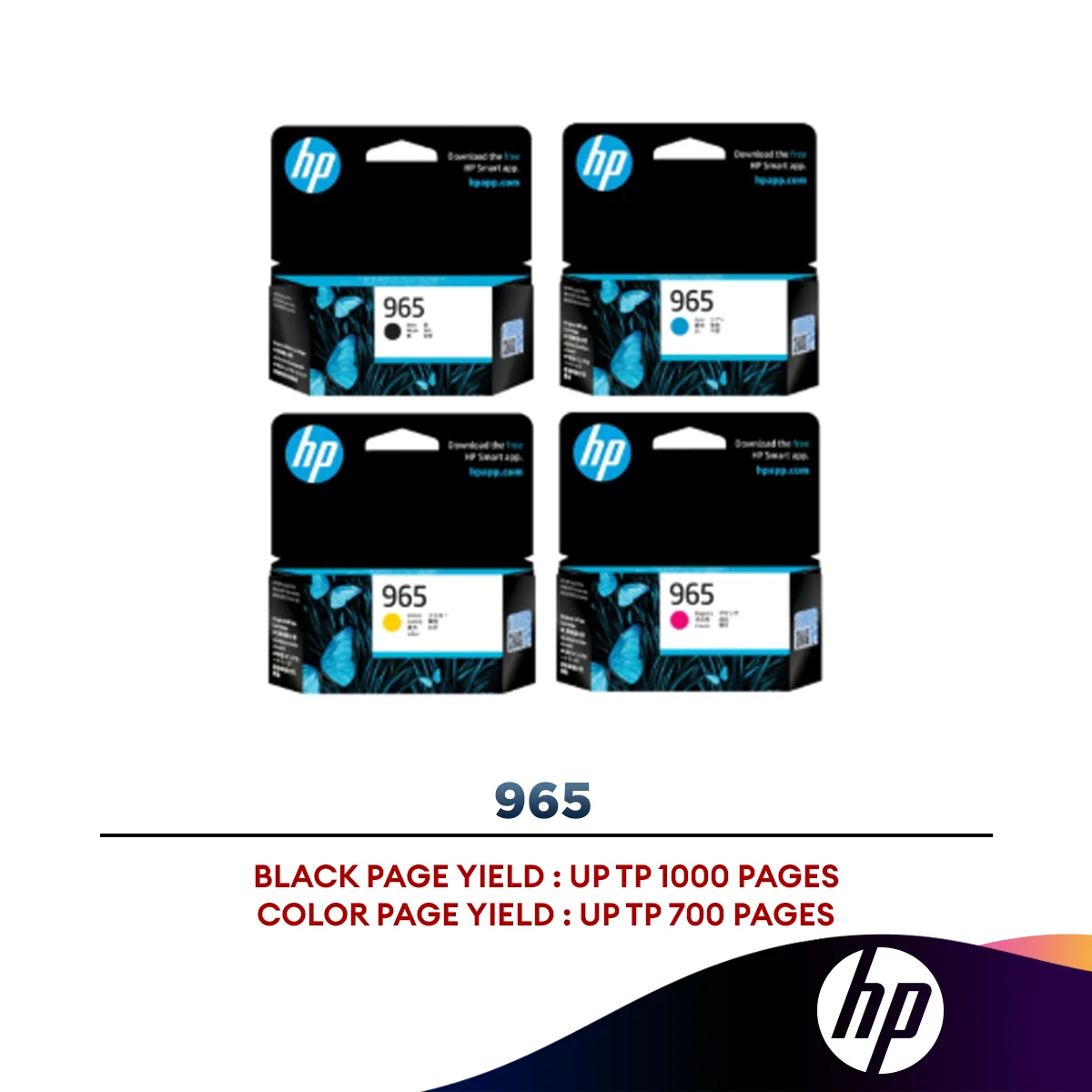 HP 965 Ink Cartridge (Black/Cyan/Magenta/Yellow)