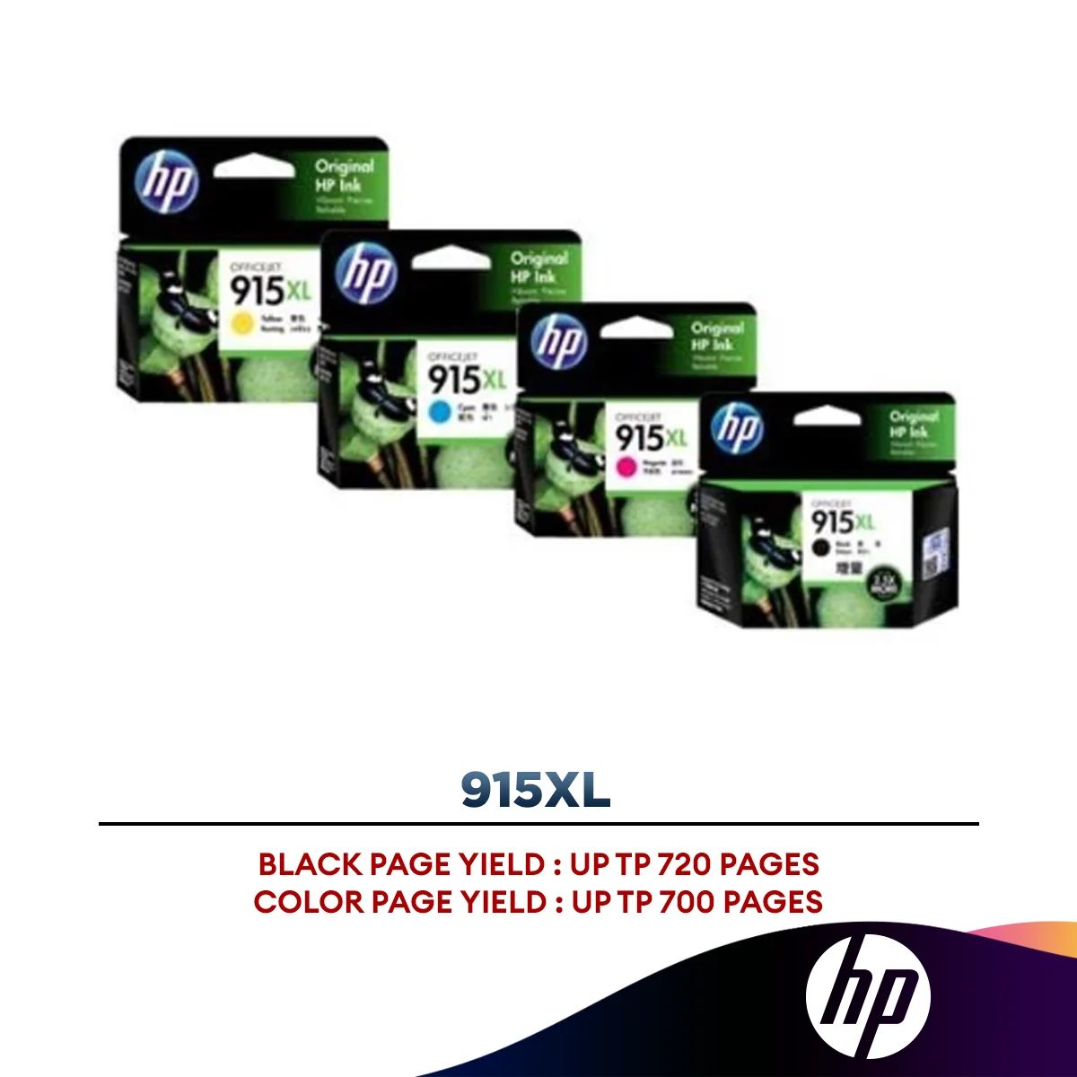 HP 915XL Ink Cartridge (Black/Cyan/Magenta/Yellow)