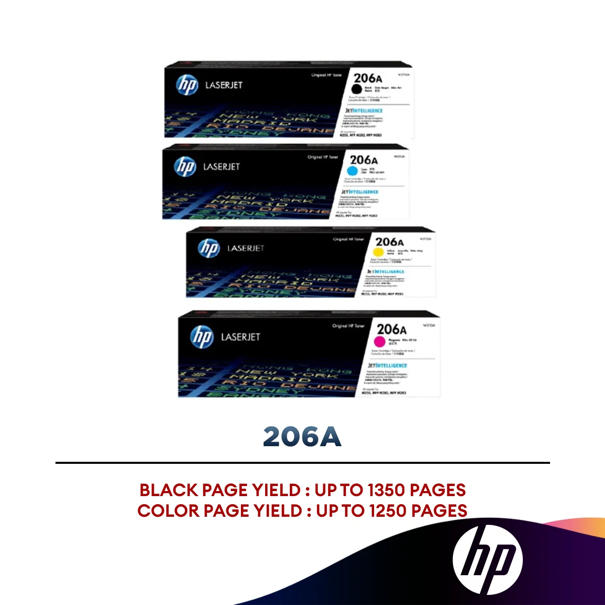 HP 206A Toner Cartridge (Black/Cyan/Magenta/Yellow)