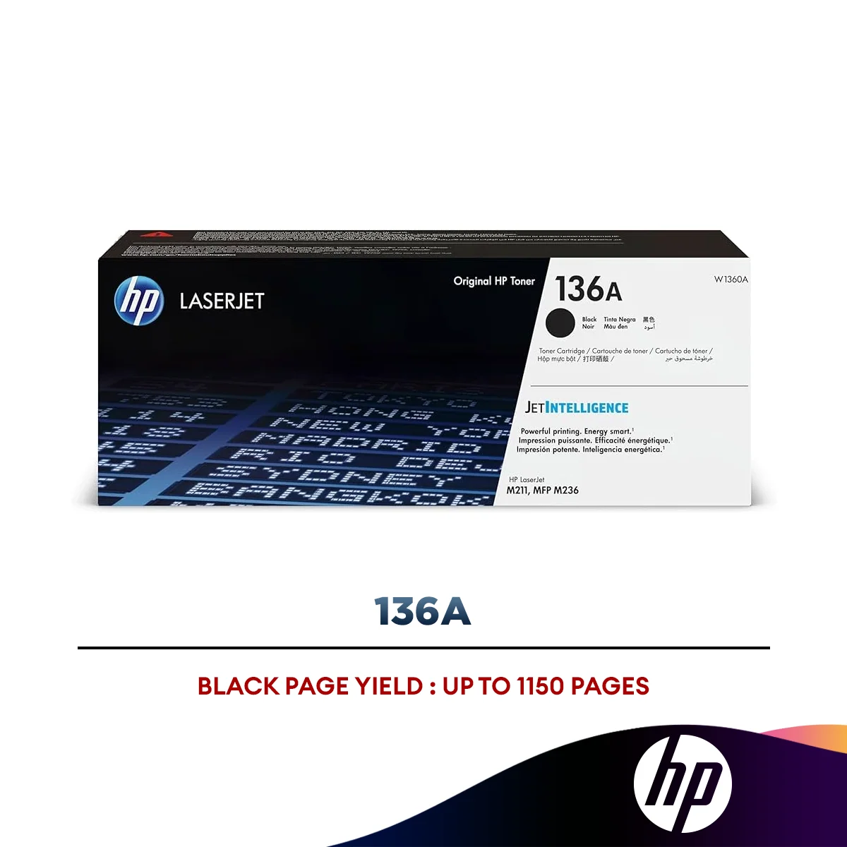HP 136A Toner Cartridge (Black) ( W1360A )
