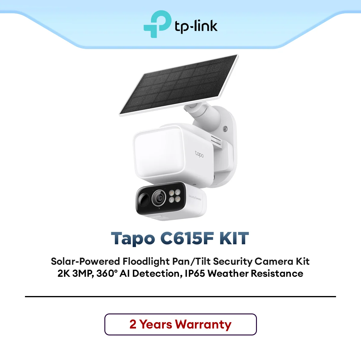 TP-Link Tapo C615F Kit Outdoor Pan Tilt Security Camera 2K QHD AI Detection Full Color Night Vision WiFi