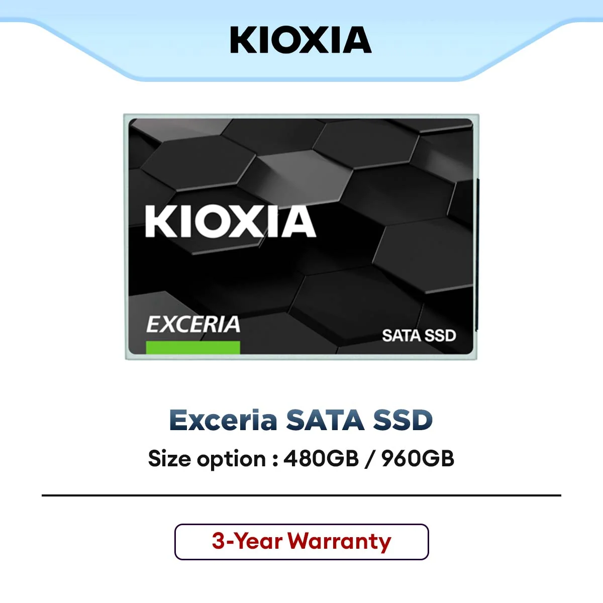 KIOXIA Exceria SATA SSD 2.5" 555MB/s Internal SSD for Desktop PC & Laptop (480GB / 960GB)