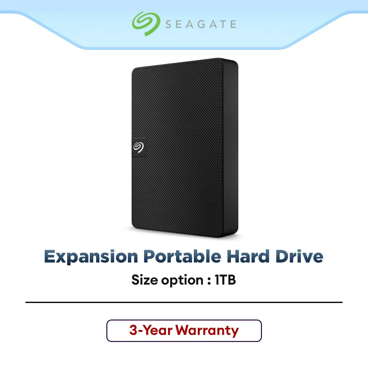 Seagate External Hard Drive USB 3.0 Expansion Portable HDD for Desktop PC & Laptop (1TB)