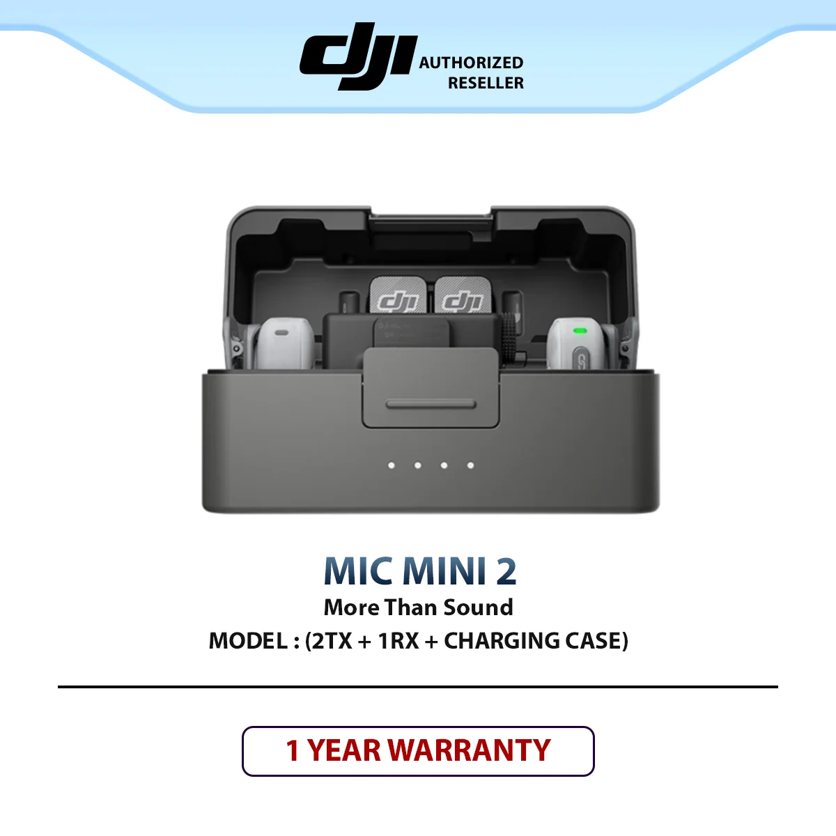 DJI Mic 2 Wireless Microphone System with 32-bit Float Recording, Intelligent Noise Cancelling, Bluetooth & Long Battery for Camera, Smartphone & Content Creation