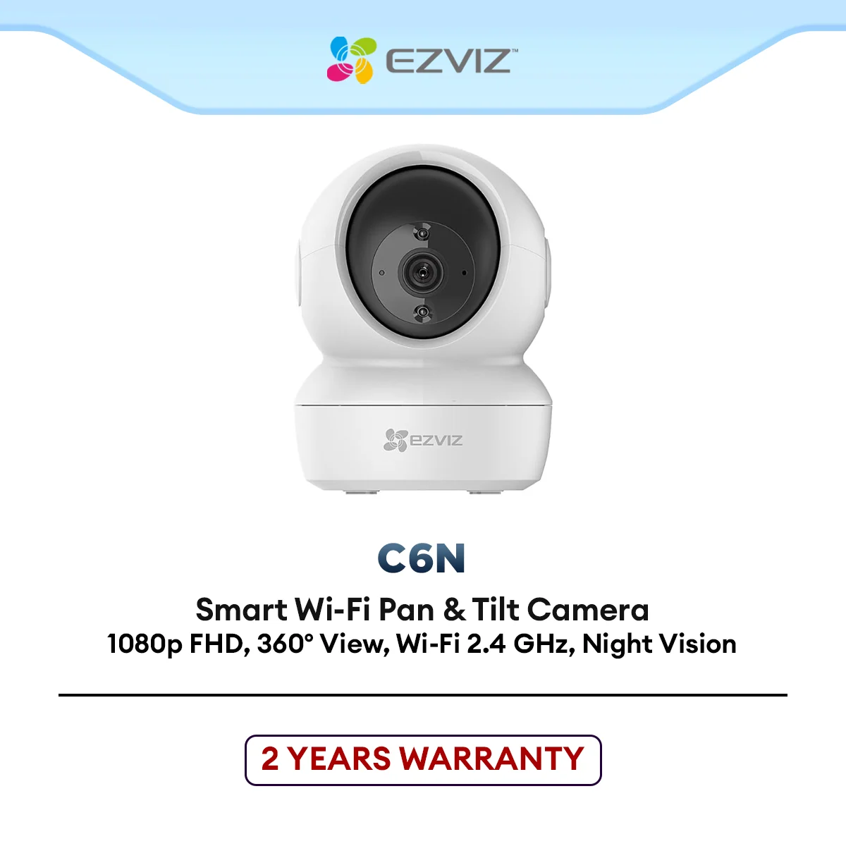 EZVIZ C6N 1080p Smart WiFi Pan Tilt Network Camera with Night Vision & Motion Tracking for Home Security