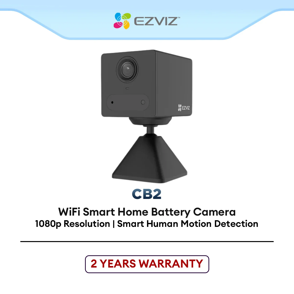 EZVIZ CB2 Wireless Smart Indoor Security Camera with Rechargeable Battery for Home Monitoring 1080P