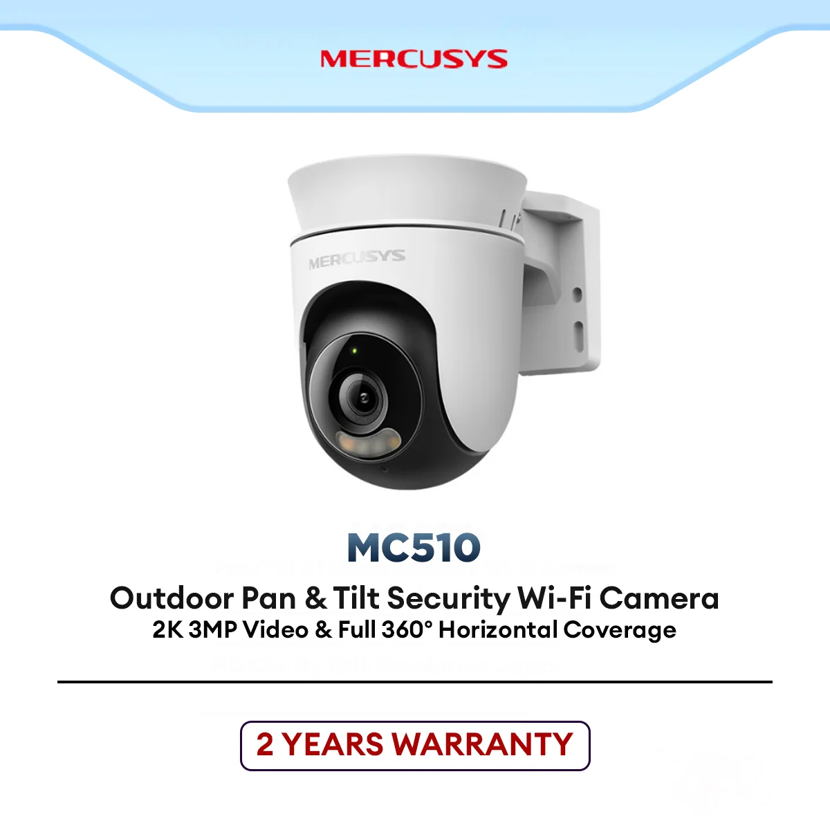 Mercusys MC510 IP Camera Outdoor Security Camera HD Night Vision Motion Detection WiFi CCTV Weatherproof Home Monitoring
