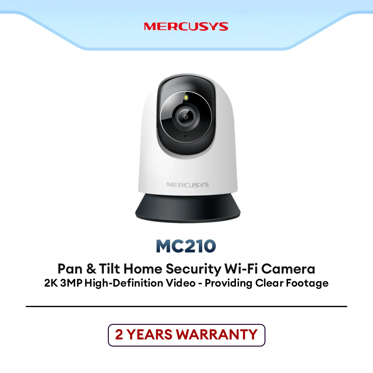 Mercusys MC210 IP Camera Indoor Security Camera HD Night Vision Motion Detection WiFi CCTV Home Monitoring