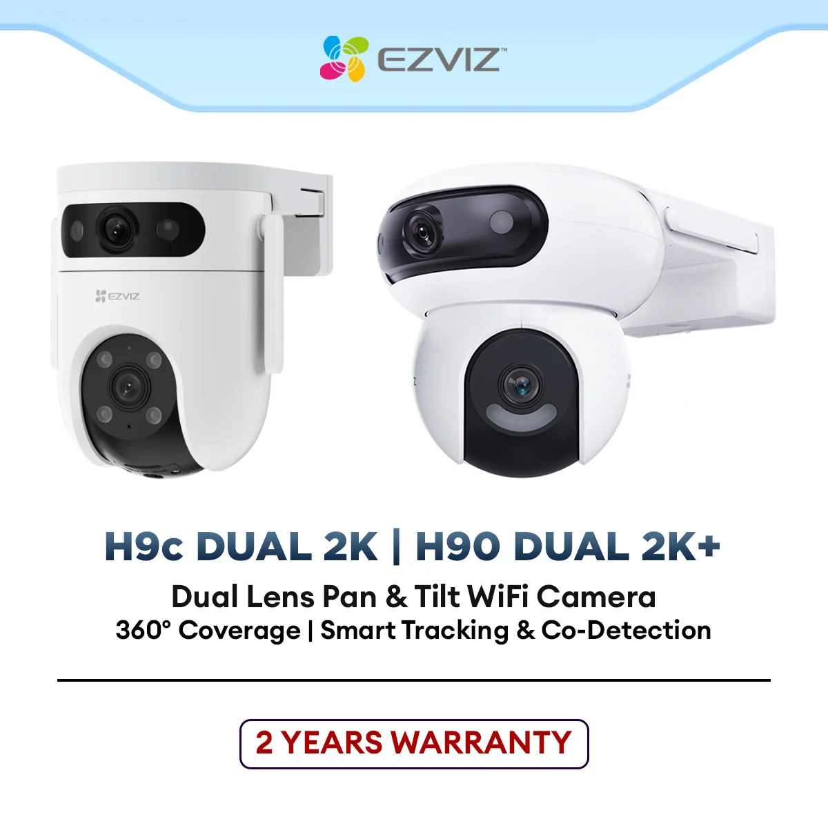 EZVIZ H9c Dual 2K | H90 Dual 2K+ PT Dual-Lens for Outdoor Smart Home Surveillance
