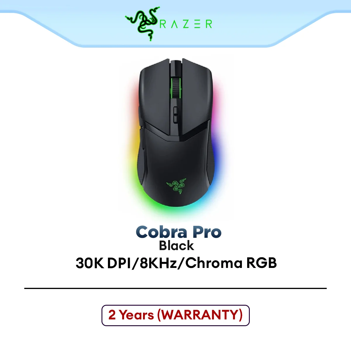 Razer Cobra Pro Customizable Wireless Gaming Mouse with Razer Chroma™ RGB, Razer™ Focus Pro 30K Optical Sensor