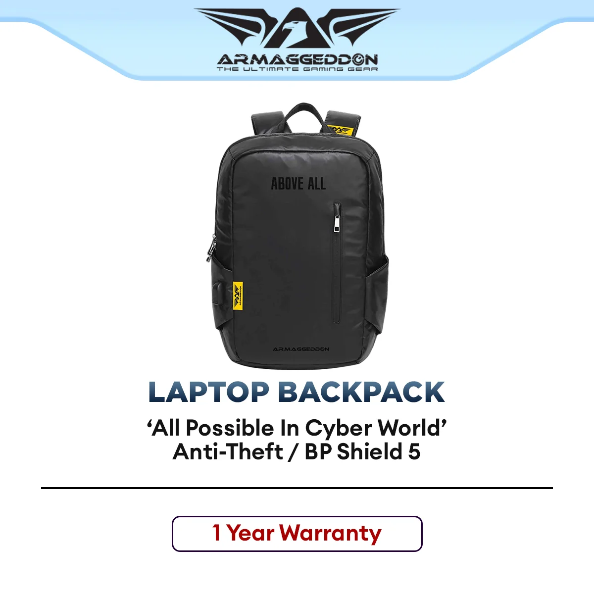 Armaggeddon SHIELD 5 Laptop Backpack Water Resistant Multi-Compartment Bag