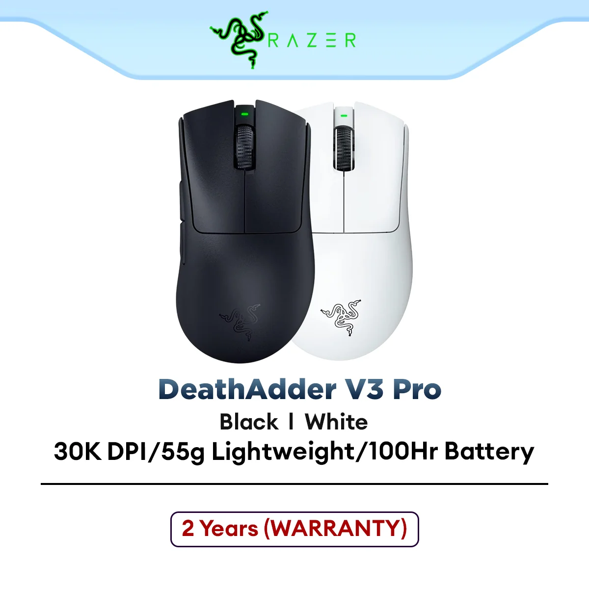 Razer DeathAdder V3 Pro / V3 HyperSpeed Ultra-lightweight Wireless Ergonomic Esports Mouse with Gen-3 Optical Switch