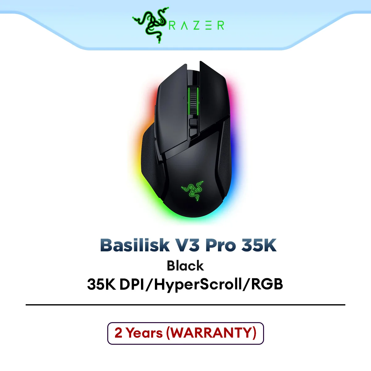Razer Basilisk V3 Pro 35K / Basilisk V3 35K Gaming Mouse with Razer™ HyperScroll Tilt Wheel, Razer™ Focus Pro 35K Gen 2