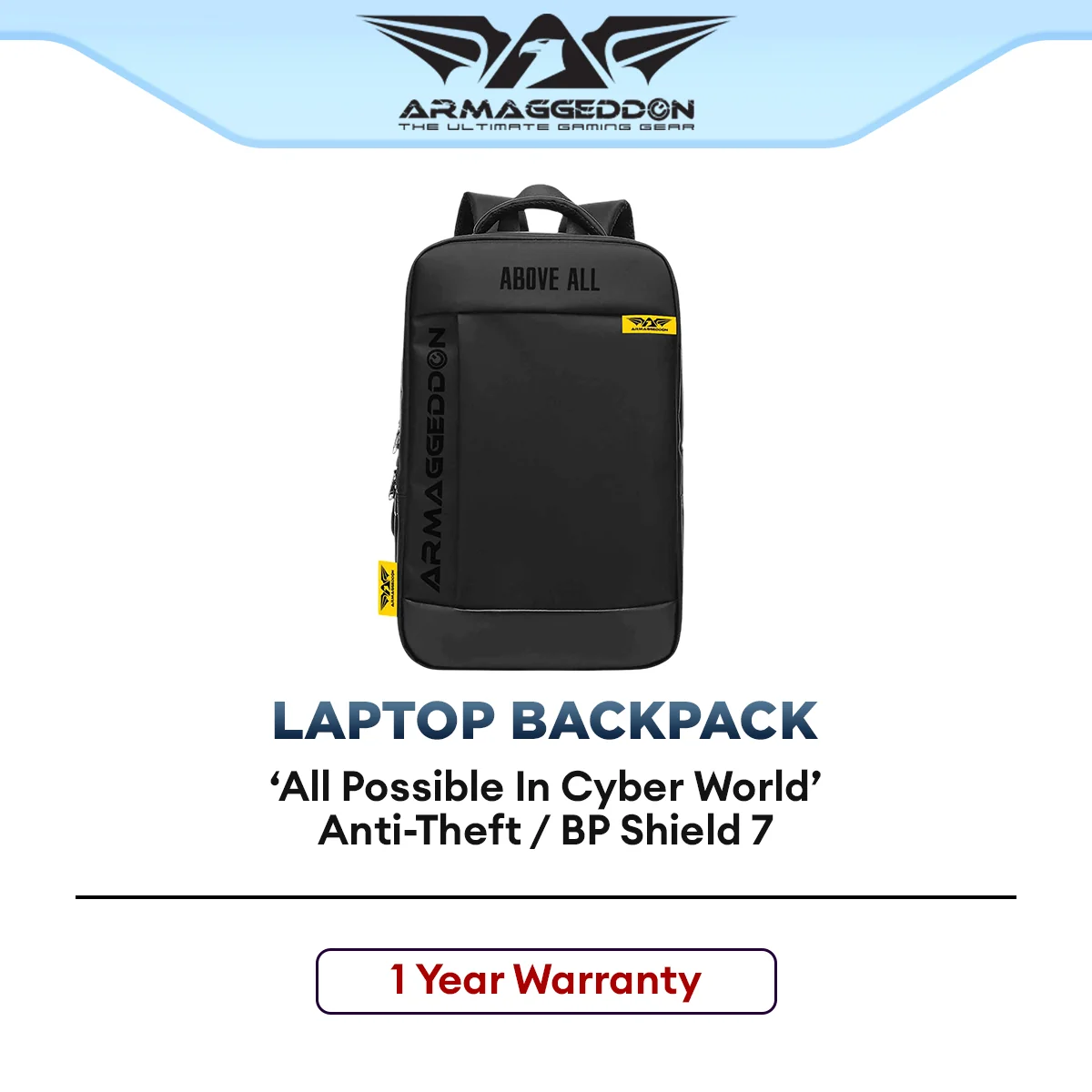 Armaggeddon SHIELD 7 Laptop Backpack Water Resistant Multi-Compartment Bag