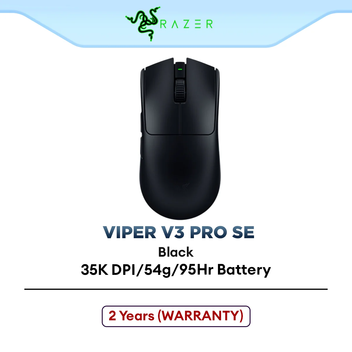 Razer VIPER V3 PRO SE Ultra-Lightweight Wireless Symmetrical Gaming Mouse / Optical Ultra-lightweight