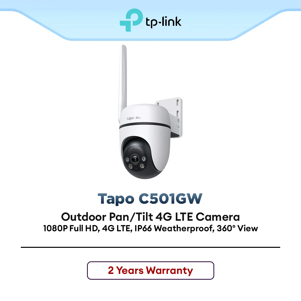 TP-Link Tapo C501GW 4G LTE Outdoor CCTV Camera 1080p Pan Tilt AI Detection Color Night Vision No WiFi Needed