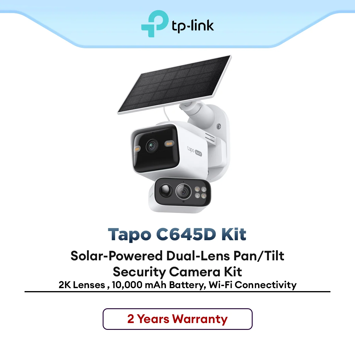 TP-Link Tapo C645D KIT Dual-Lens Outdoor CCTV Camera 4MP+4MP 2K Pan Tilt AI Detection Color Night Vision Solar Powered