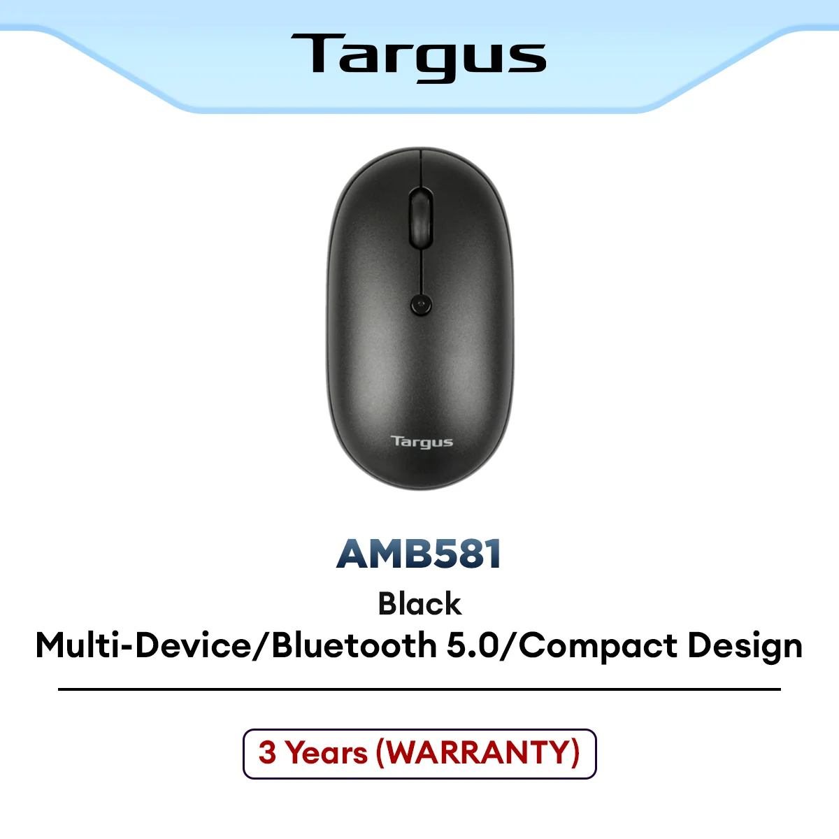 Targus Compact Multi-Device Antimicrobial Wireless Mouse AMB581