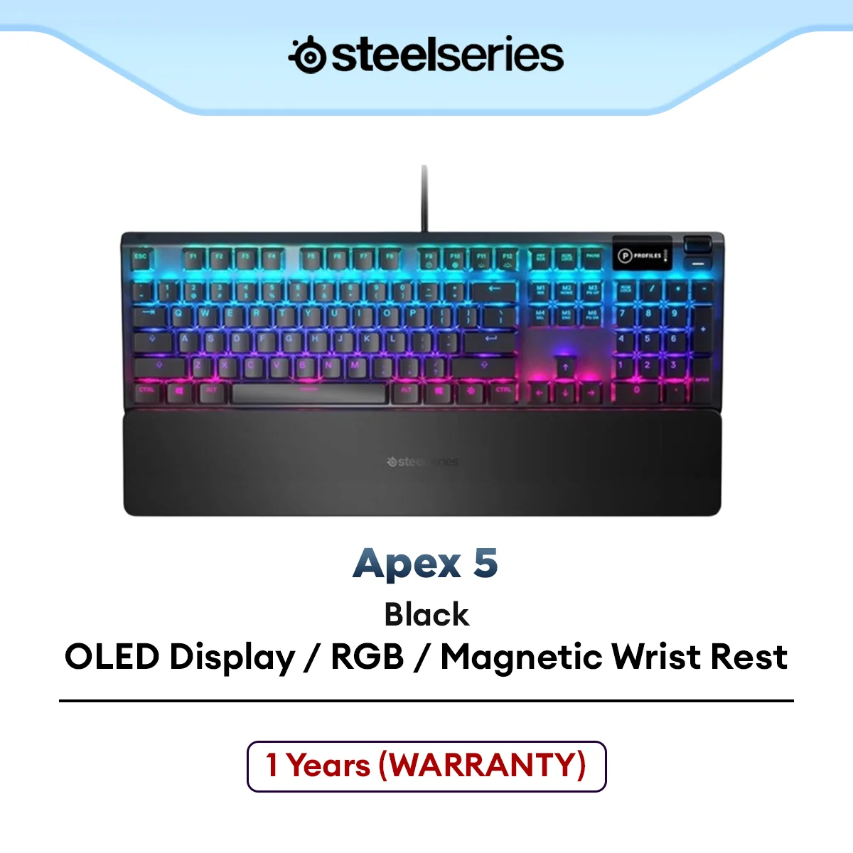 SteelSeries APEX 5 Hybrid Mechanical Gaming Keyboard (64532)
